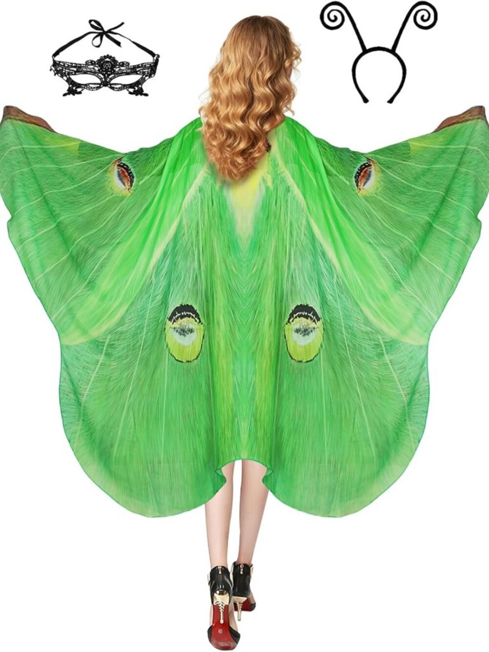 Butterfly & Moth Wings Cape for Women - Adult Halloween Costume Accessory